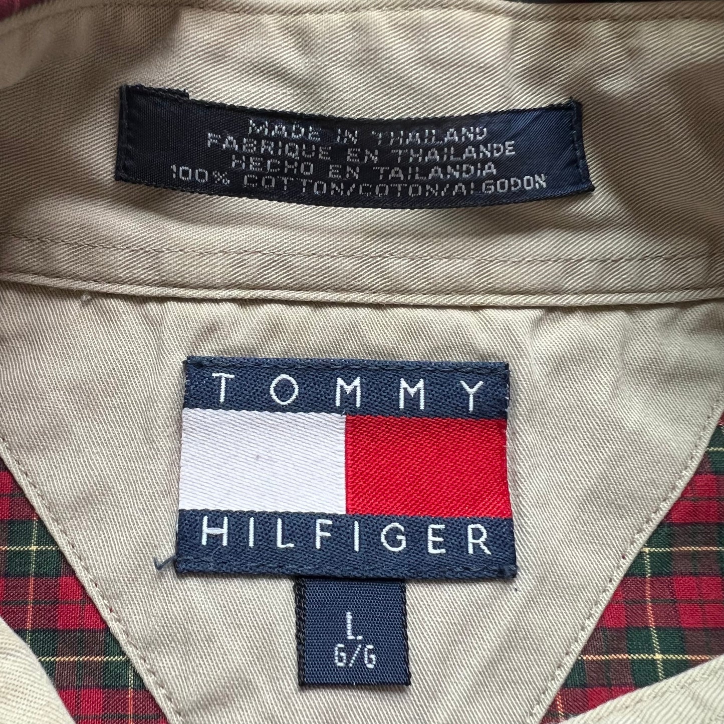 90's TOMMY HILFIGER FLAG TAG CHECK SHIRT