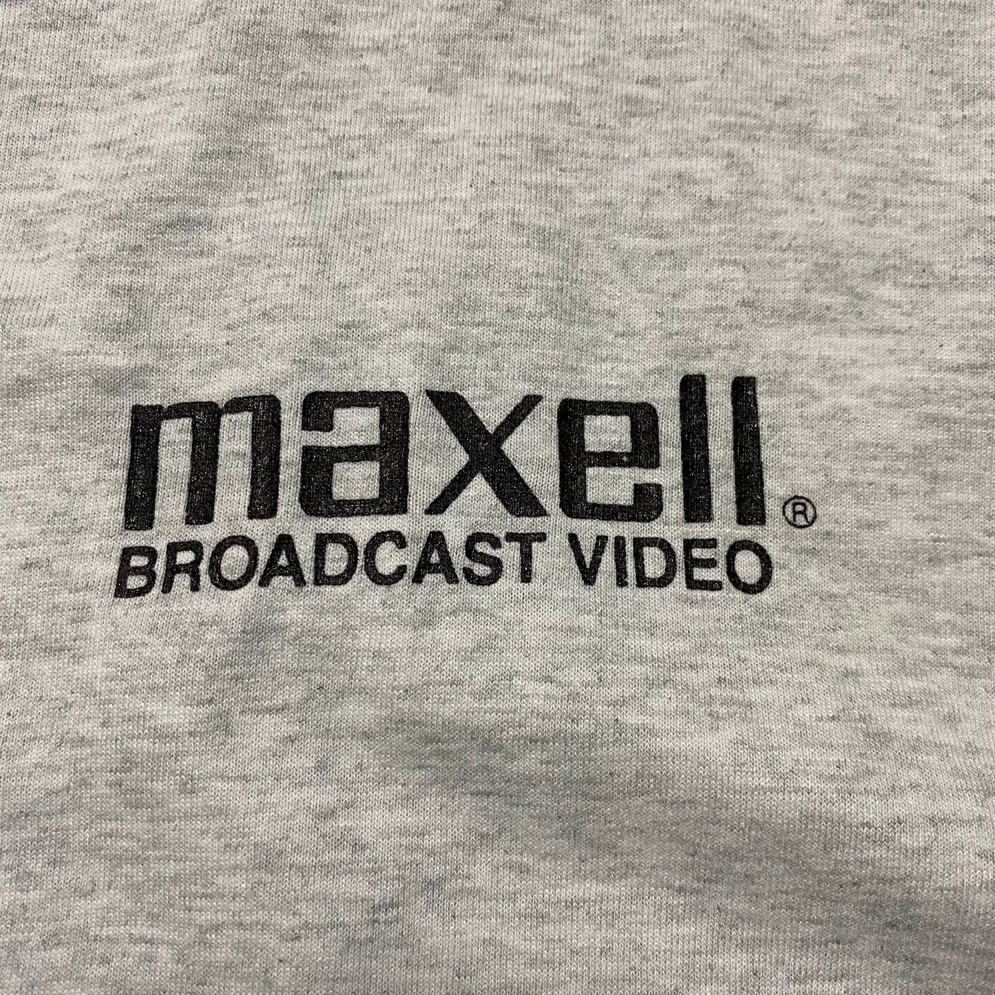 90's maxell "BROADCAST VIDEO" AD T-SHIRT