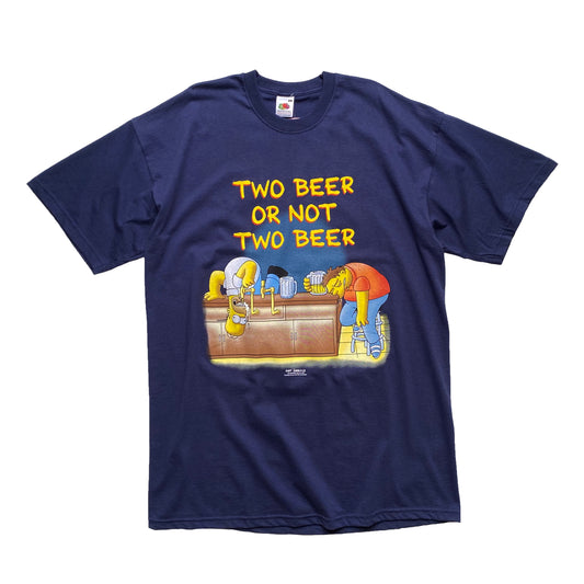 90's THE SIMPSONS "TWO BEER OR NOT TWO BEER" T-SHIRT