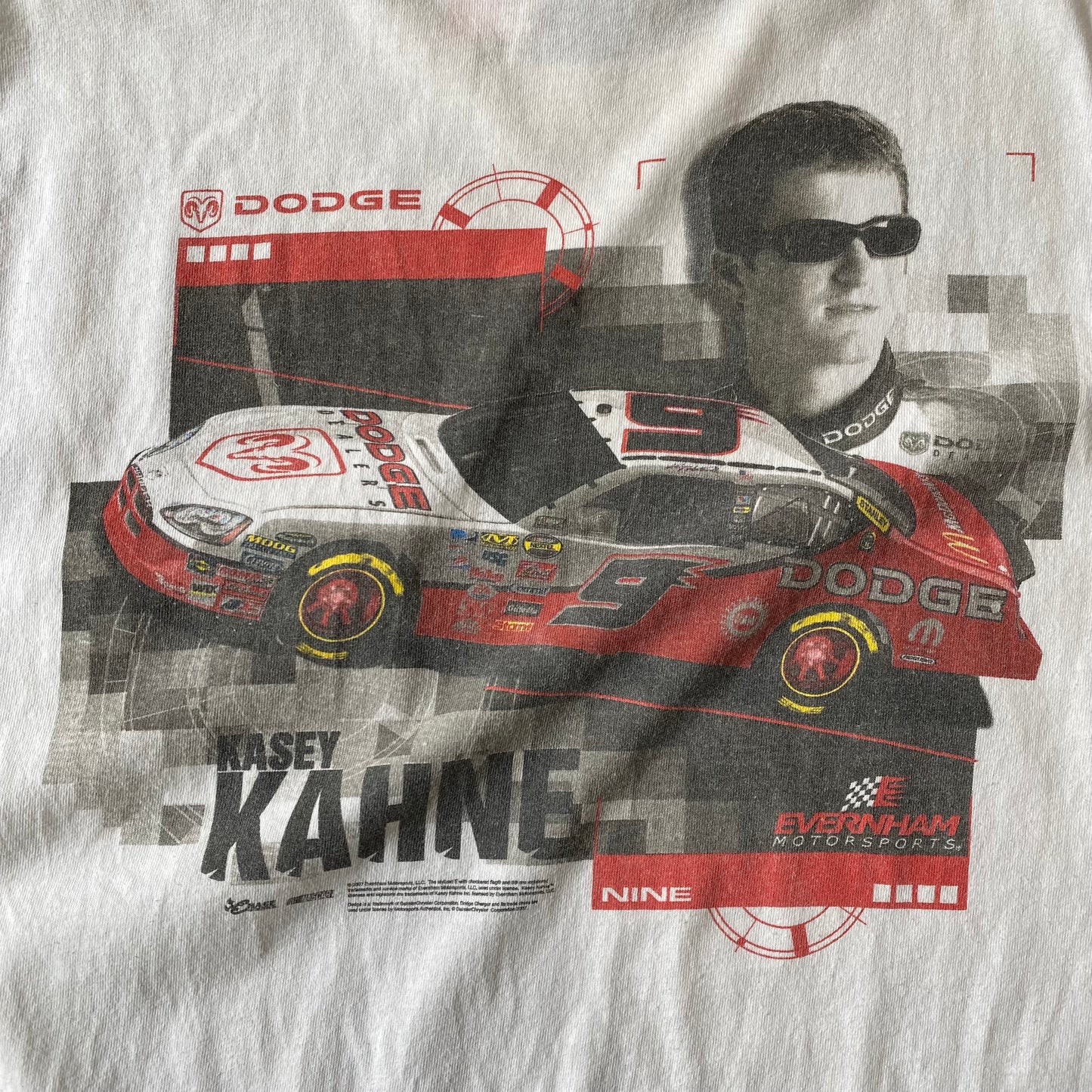 00's NASCAR "KASEY KANHE" RACING POCKET T-SHIRT