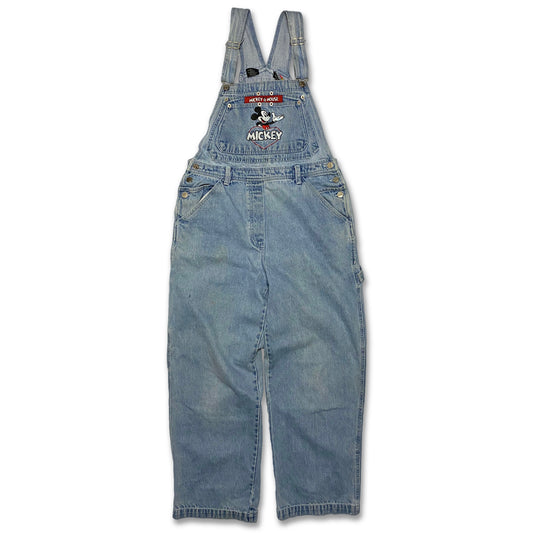 90's "MICKEY MOUSE" EMBROIDERIED OVER ALLS