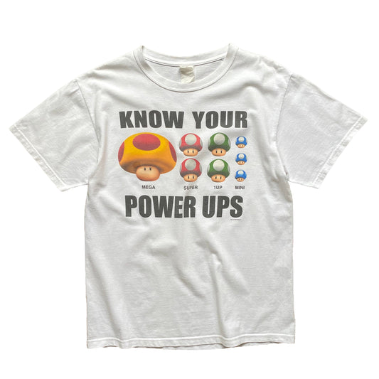 00’s NINTENDO "KNOW YOUR POWER UPS" T-SHIRT