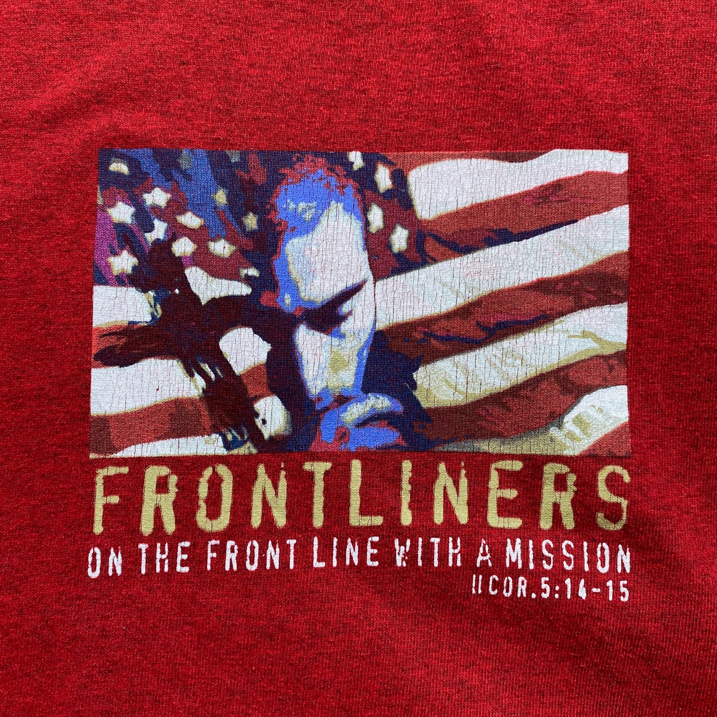 00's FRONTLINERS "Ⅱ COR 5:14-15" T-SHIRT