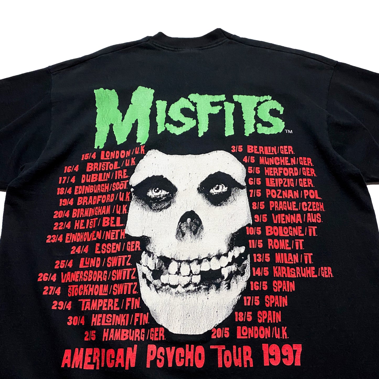 90's MISFITS "AMERICAN PSYCHO TOUR 1997" T-SHIRT